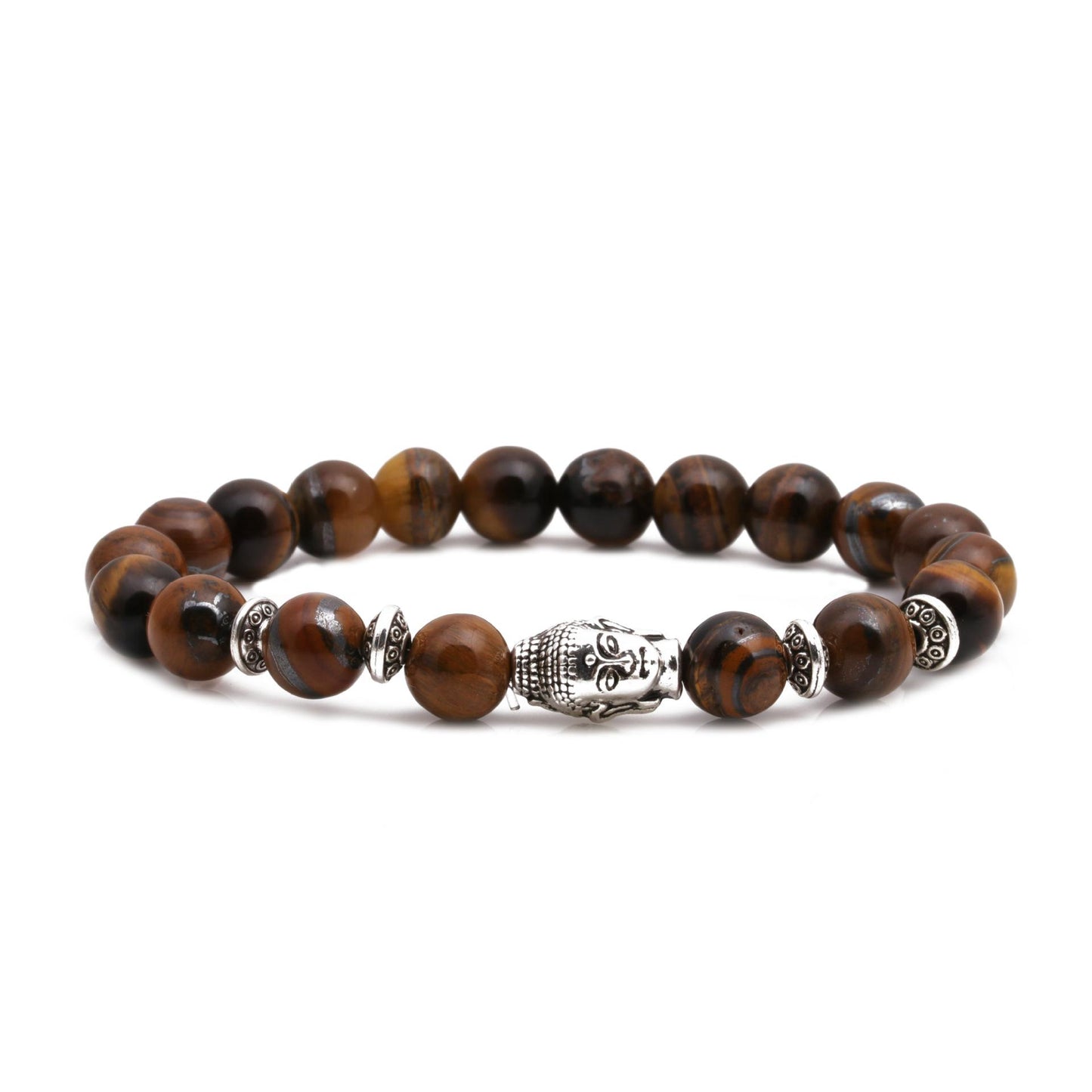 Tiger Eye Stone Owl Buddha Head Bend Set Bracelet Lion Head Elephant Beaded Bracelet