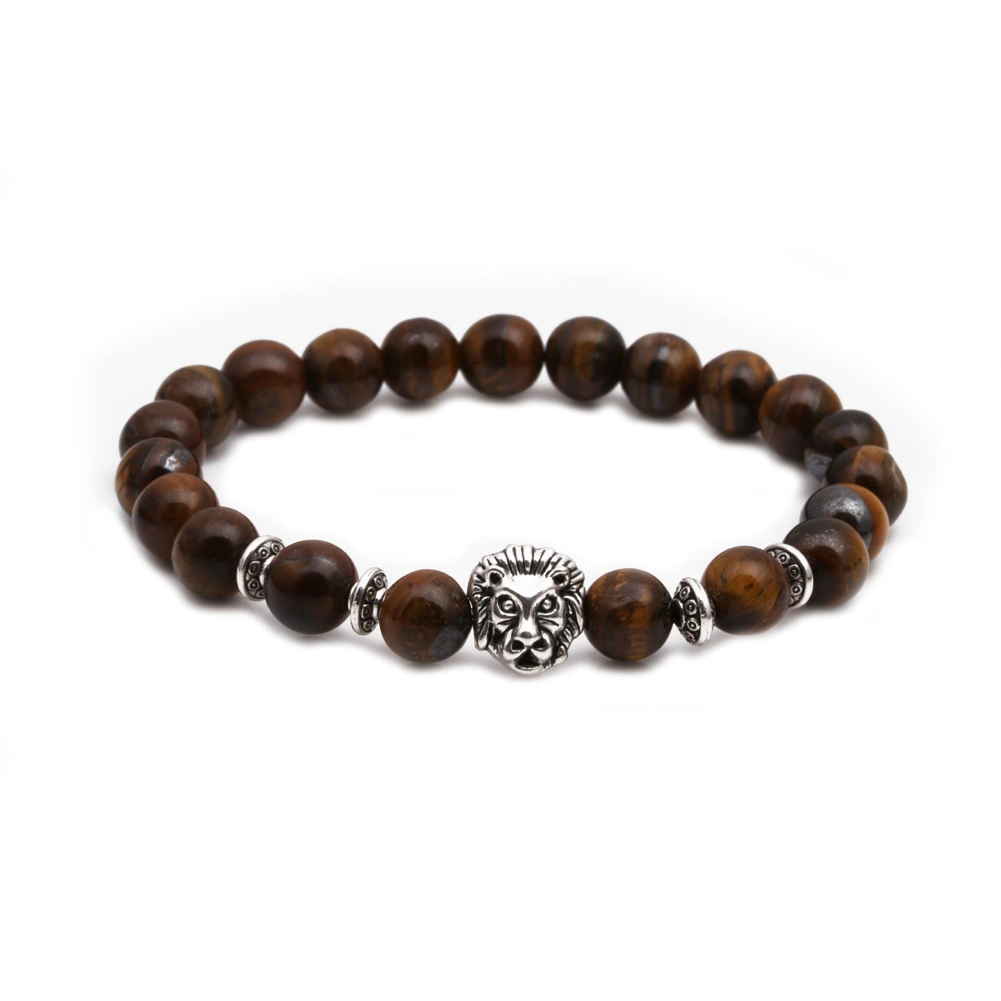 Tiger Eye Stone Owl Buddha Head Bend Set Bracelet Lion Head Elephant Beaded Bracelet