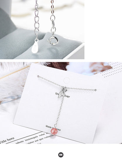 Simple Style Solid Color Copper Inlay Zircon Pendant Necklace