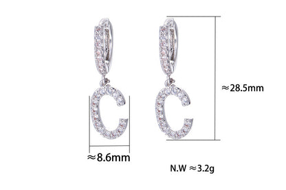 Fashion Letter Single Large Size Earrings