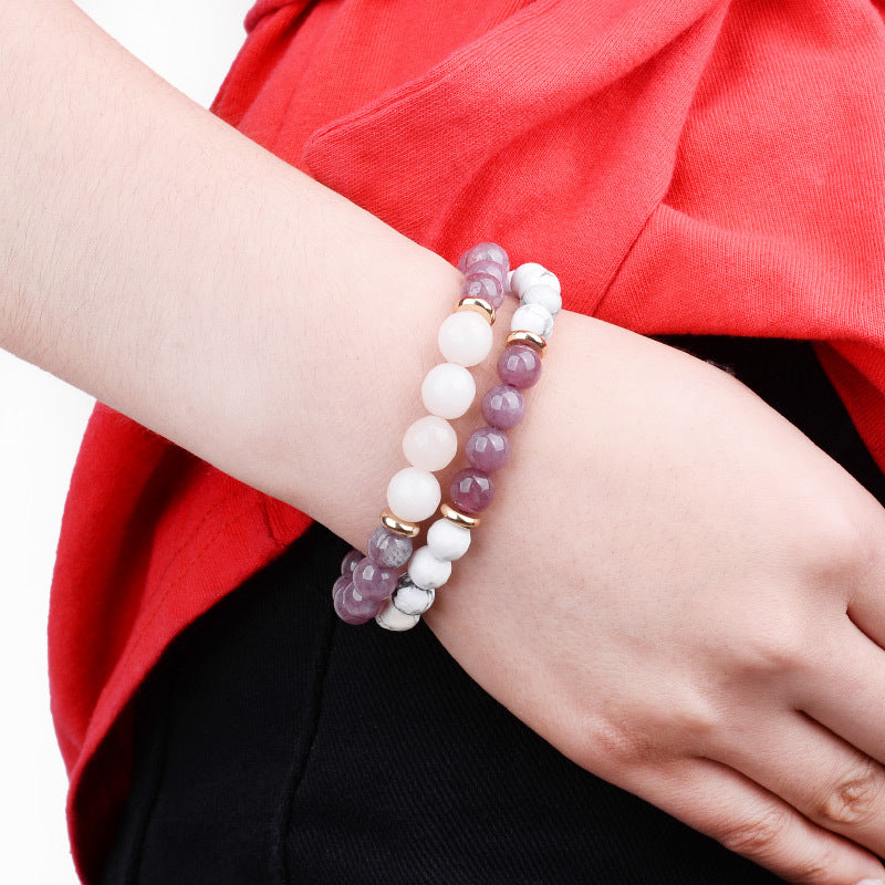 Casual Basic Marble Turquoise Crystal Bracelets