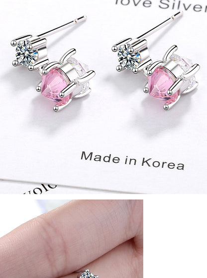 1 Pair Ig Style Simple Style Round Plating Inlay Copper Zircon Drop Earrings