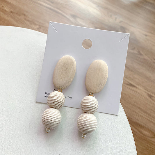 Fashion Geometric Wood Women's Drop Earrings 1 Pair