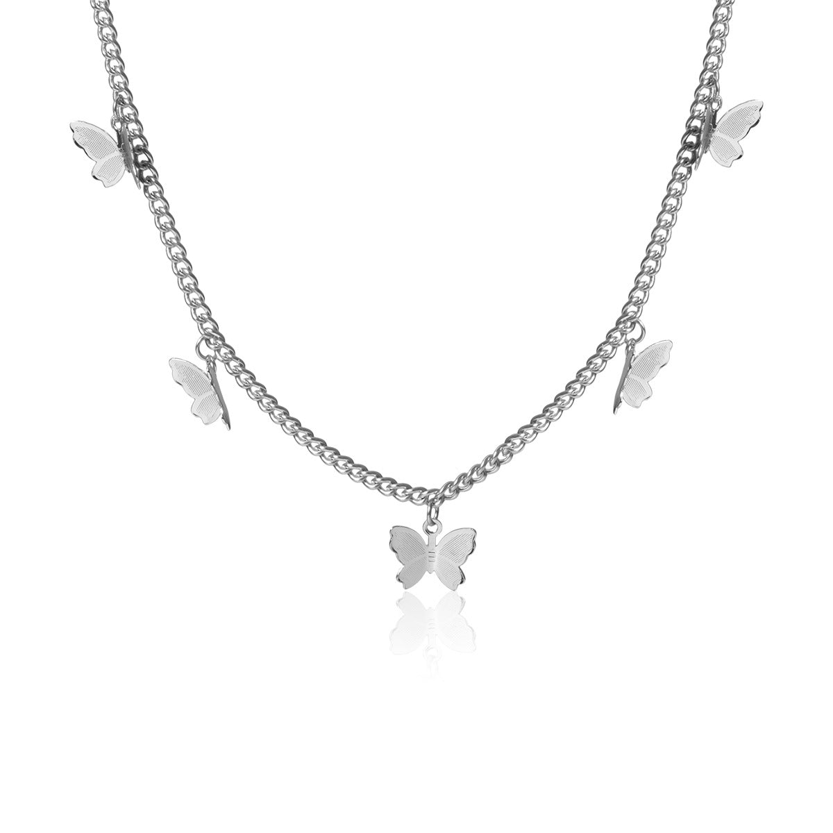 Cute Butterfly Alloy None Plating Women's Necklace