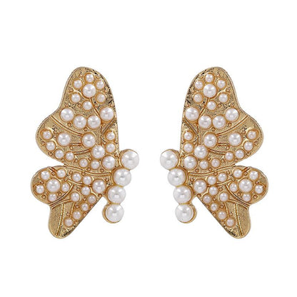 New Exaggerated Earrings Butterfly Diamond Earrings Wholesale