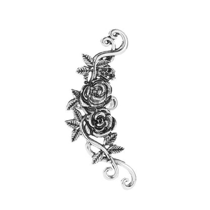 New Fashion Ear Clip Vintage Carved Ladies Ear Bone Clip Metal Rose Flower Earrings Wholesale