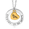 New Fashion Geometric Round Love Pendant Necklace I Love You Family Necklace Suit Wholesale