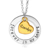 New Fashion Geometric Round Love Pendant Necklace I Love You Family Necklace Suit Wholesale