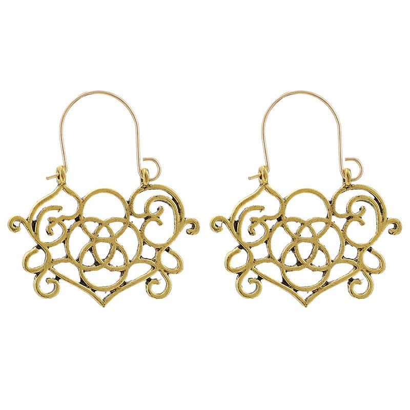 Retro Geometric Plating Alloy Earrings