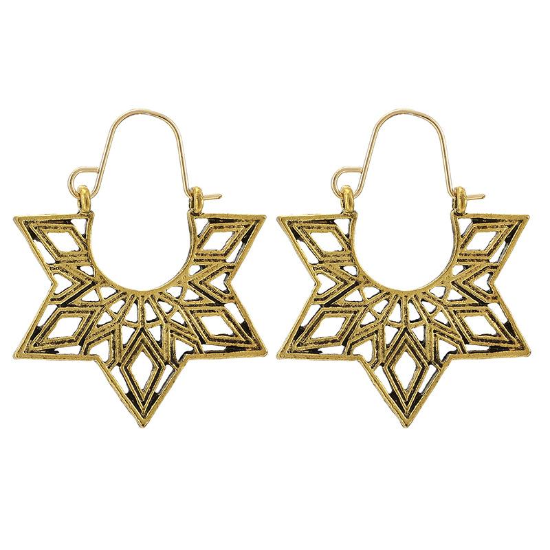 Retro Geometric Plating Alloy Earrings