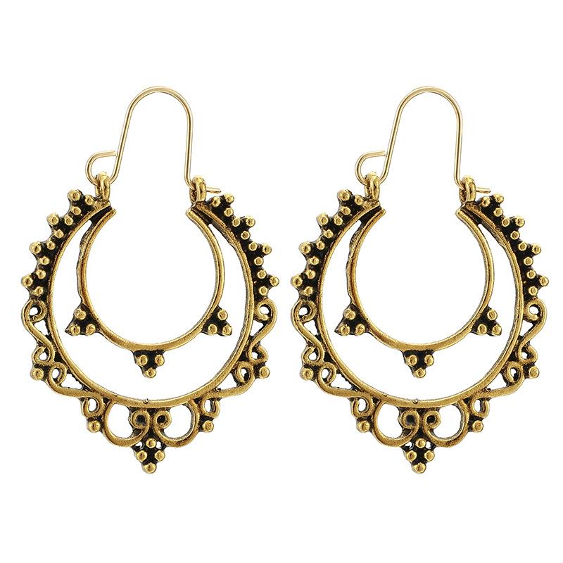 Retro Geometric Plating Alloy Earrings