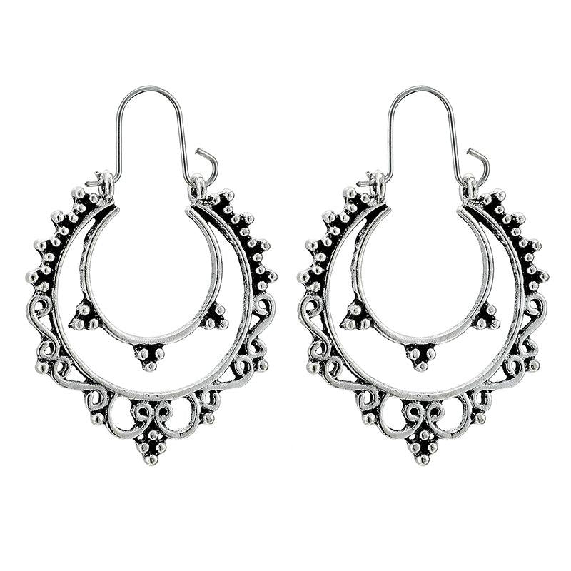 Retro Geometric Plating Alloy Earrings