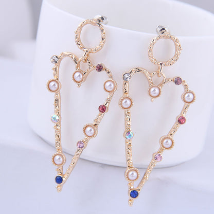 Gooddiy Wholesale 925 Silver Earrings Korean Fashion Sweet Triangle Exaggerated Earrings