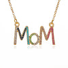 New Simple Color Diamond Clavicle Chain Mother's Day Gift Creative Diamond Mom Alphabet Necklace Gooddiy Wholesale