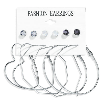 Acrylic Artificial Pearl Circle Tassel Earrings Set 6 Piece Set Hot Selling Earrings Wholesale Gooddiy