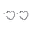 New Earrings Simple Metal Frosted Heart-shaped Earrings Ladies Temperament Carved Opening Love Earrings Wholesale Gooddiy