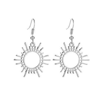 New Earrings Trend Gear Earrings Creative Geometric Alloy Jewelry Sun Earrings Wholesale Gooddiy