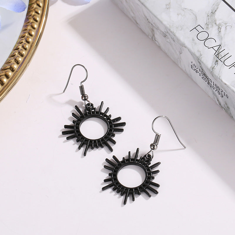 New Earrings Trend Gear Earrings Creative Geometric Alloy Jewelry Sun Earrings Wholesale Gooddiy