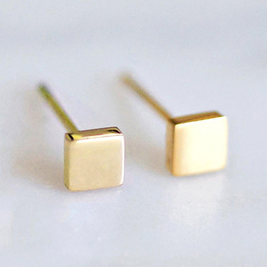 Simple Stainless Steel Small Earrings Fashion Square Earrings Mini Earrings Wholesale Gooddiy