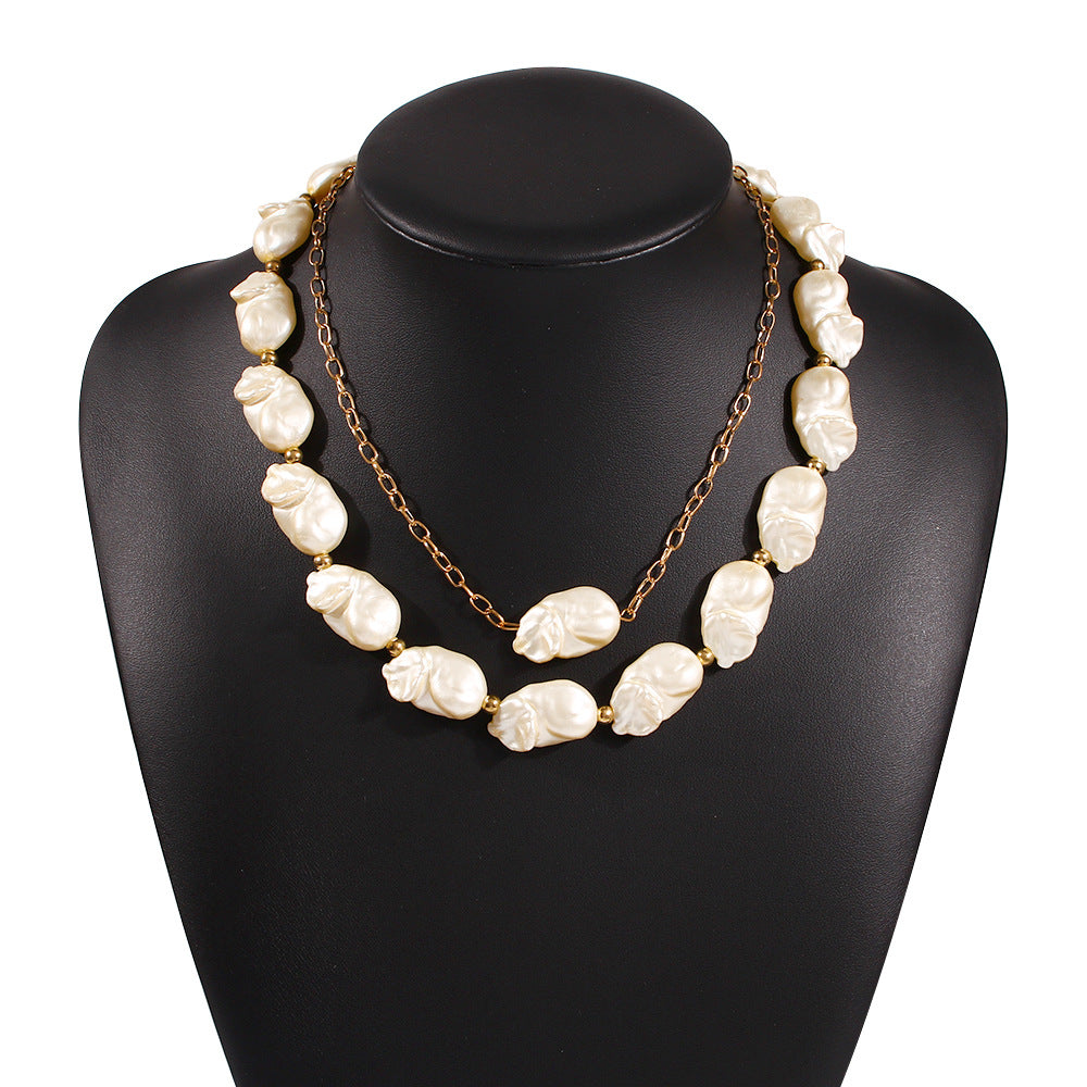 Fashion Holiday Style Irregular Pearl Necklace Creative Wild Necklace Set Wholesale Gooddiy