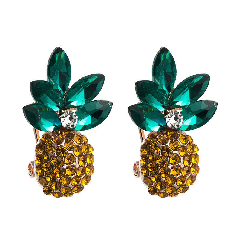 Fashion Fruit Alloy Artificial Gemstones Earrings