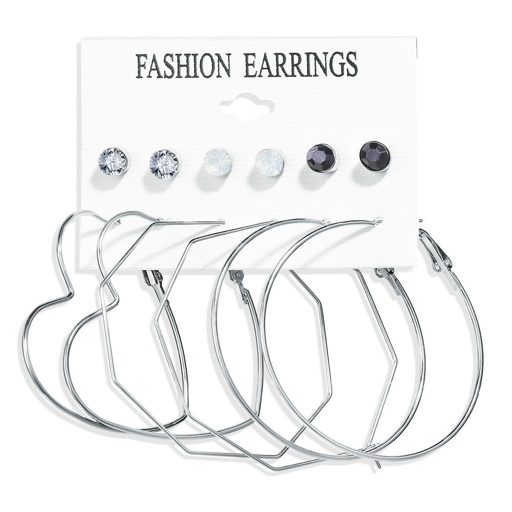 Acrylic Artificial Pearl Circle Tassel Earrings Set 6 Piece Set Hot Selling Earrings Wholesale Gooddiy