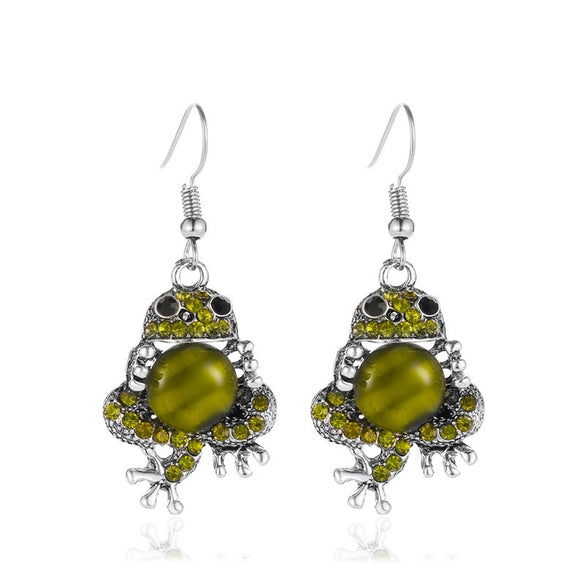 New Cute Cute Pet Jewelry Opal Cute Frog Earrings Elastic Ring Exquisite Toad Sweater Chain Wholesale Gooddiy