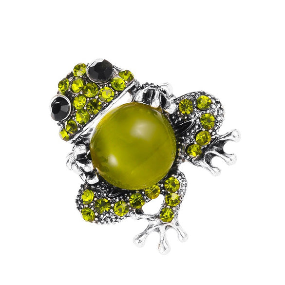 New Cute Cute Pet Jewelry Opal Cute Frog Earrings Elastic Ring Exquisite Toad Sweater Chain Wholesale Gooddiy