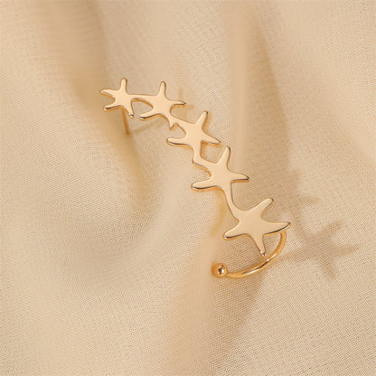 New Earrings Simple Star Love Ear Hangings Non-mainstream Single Ear Jewelry Wholesale Gooddiy