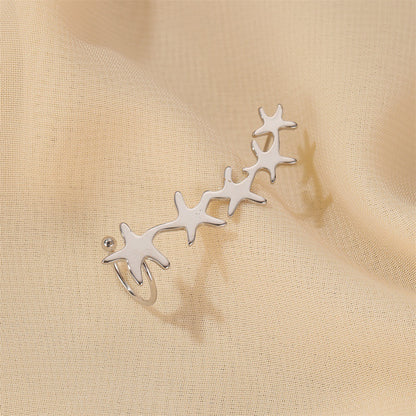 New Earrings Simple Star Love Ear Hangings Non-mainstream Single Ear Jewelry Wholesale Gooddiy