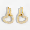 New Jewelry Earrings Diamond Geometric Love Earrings Wholesale Gooddiy