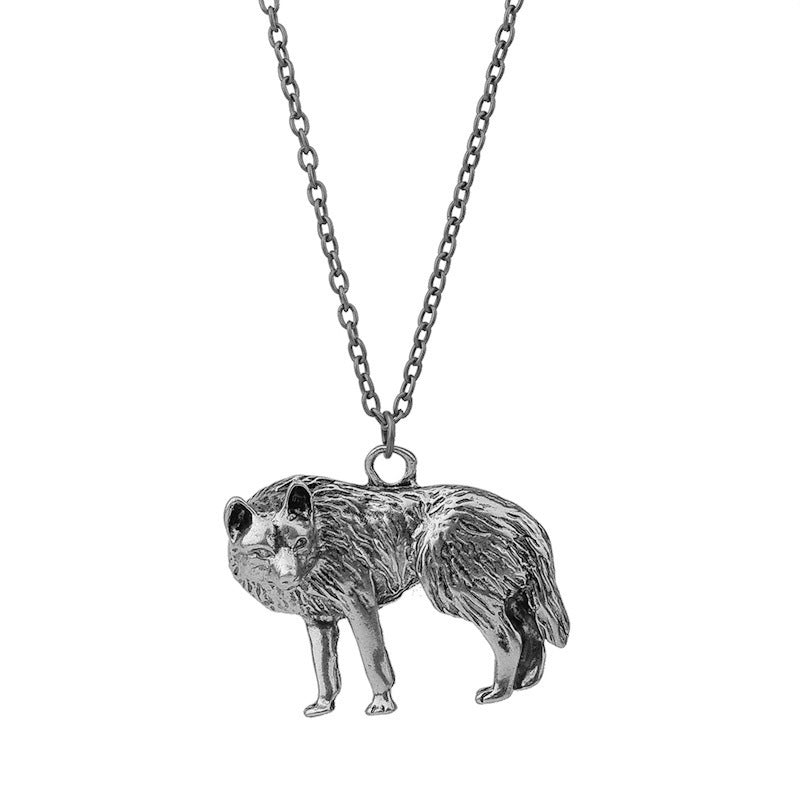 Wild Animal Wolf Necklace Long Necklace Retro Wolf Head Simple Pendant Necklace Accessories Wholesale Gooddiy