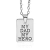 New Geometric Square Pendant Necklace Father's Day Necklace Dad Hero Tag Necklace Wholesale Gooddiy