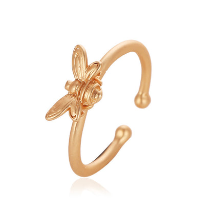 Creative Small Bee Simple Ring Sub-gold Opening Animal Ring Wholesale Gooddiy