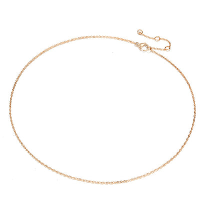 Ladies Rose Gold Necklace Simple Stainless Steel Chain Necklace Wholesale Gooddiy