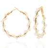 Hand-woven Geometric Crystal Earrings Exaggerated Hoop Earrings Round Wholesale Gooddiy