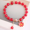 Korean Fashion Simple Small Daisy Pendant Crystal Beads  Bracelet Wholesale Nihaojewelry