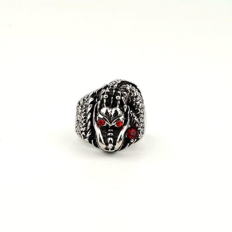 Hot-selling Jewelry Retro Punk Ring Leading Tiger Animal Big Ring Wholesale Gooddiy