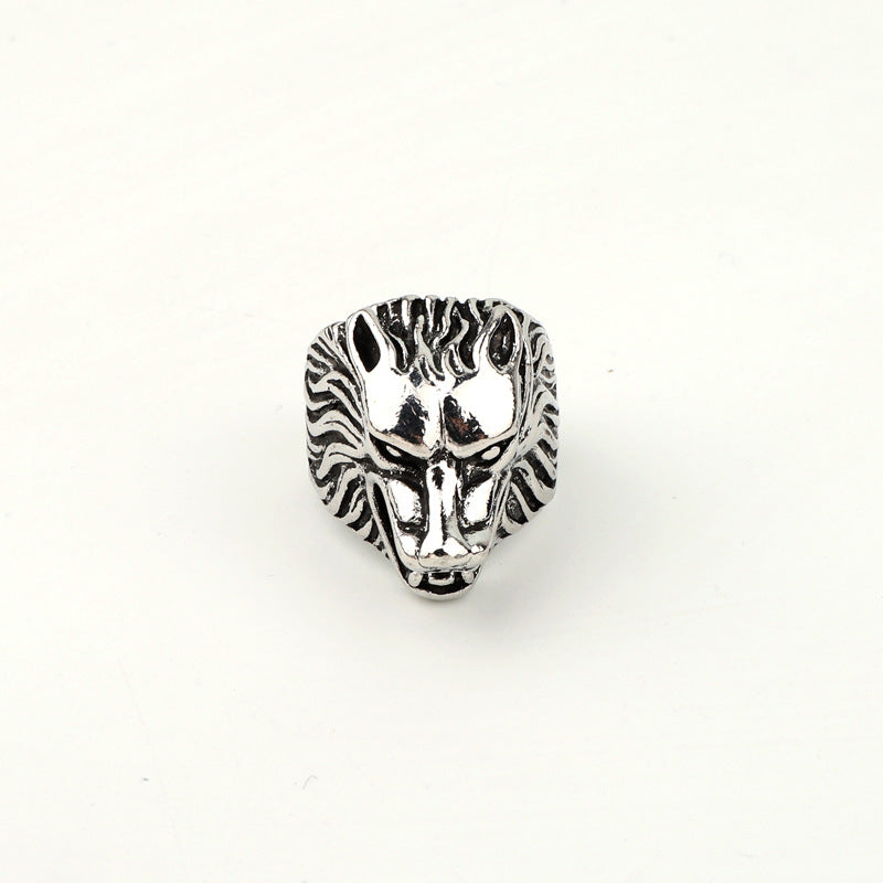 Hot-selling Jewelry Retro Punk Ring Leading Tiger Animal Big Ring Wholesale Gooddiy