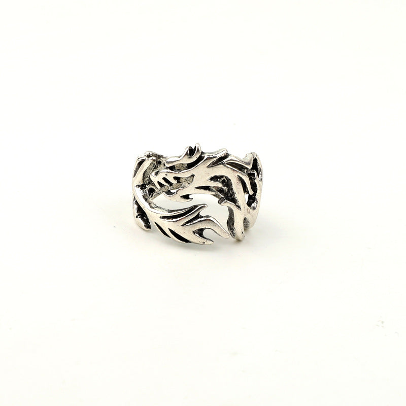 Hot-selling Jewelry Retro Punk Ring Leading Tiger Animal Big Ring Wholesale Gooddiy