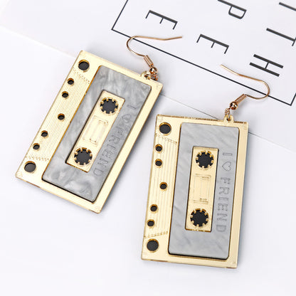 Fashion Tape Plating Alloy No Inlaid Earrings Ear Studs