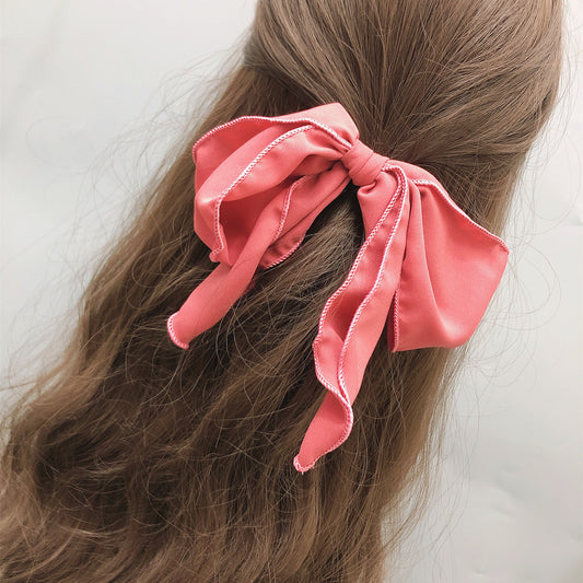 New Satin Bow Elastic Hair Ring