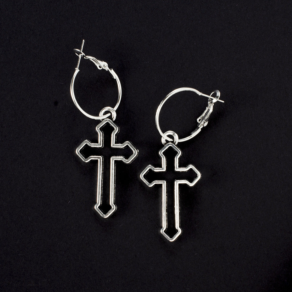 Exaggerated Fashion Cross Plating Alloy No Inlaid Earrings