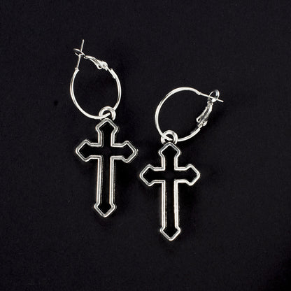 Exaggerated Fashion Cross Plating Alloy No Inlaid Earrings