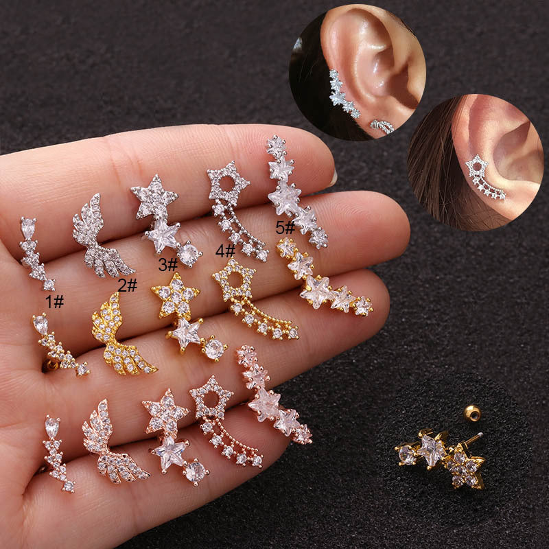 Ethnic Style Star Metal Earrings