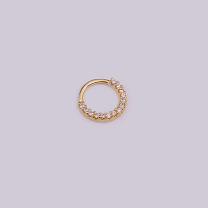 Hot Sale Zircon Nose Ring Micro-inlaid Round Nasal Septum Ear Bone  Wholesale