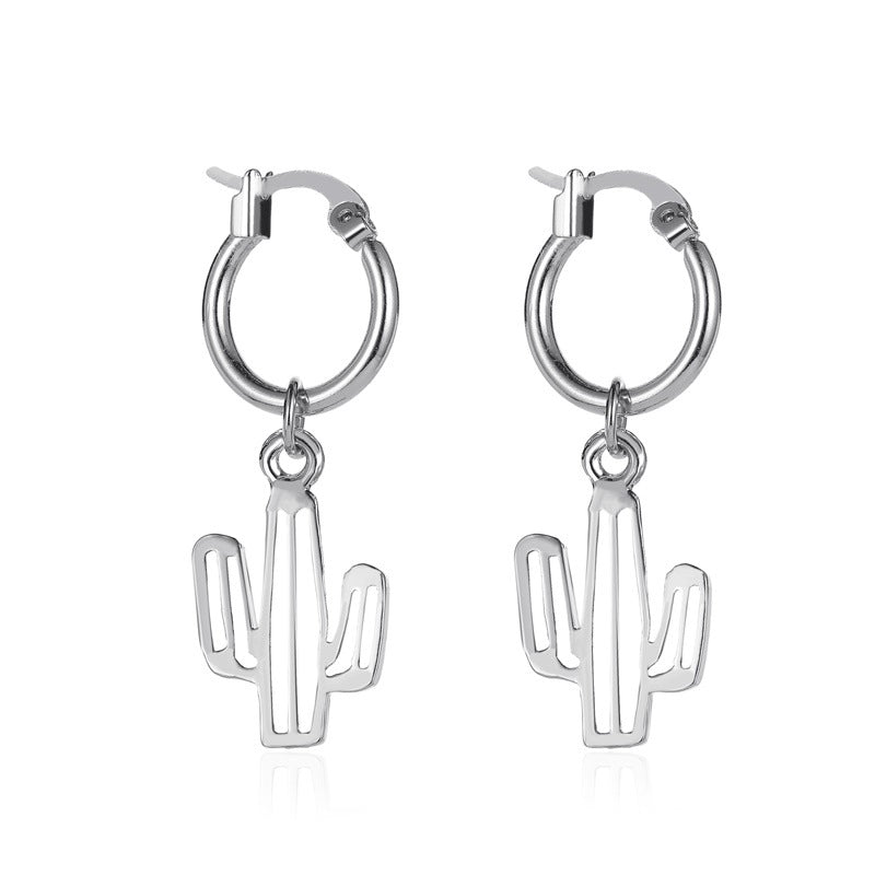 Hot Sale Cactus Simple Creative Plant Earrings Wholesale