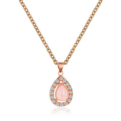 New Creative  Drop Pendant  Crystal Sweet Opal Necklace  Wholesale