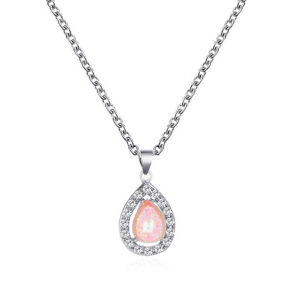 New Creative  Drop Pendant  Crystal Sweet Opal Necklace  Wholesale