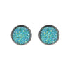 Simple Style Round Stainless Steel Gem Earrings Ear Studs